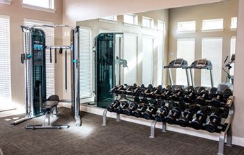 24-Hour fitness center with free weights